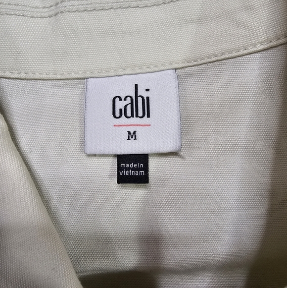 Cabi Kenya Safari Jacket Ivory Twill Size Medium - Picture 10 of 11
